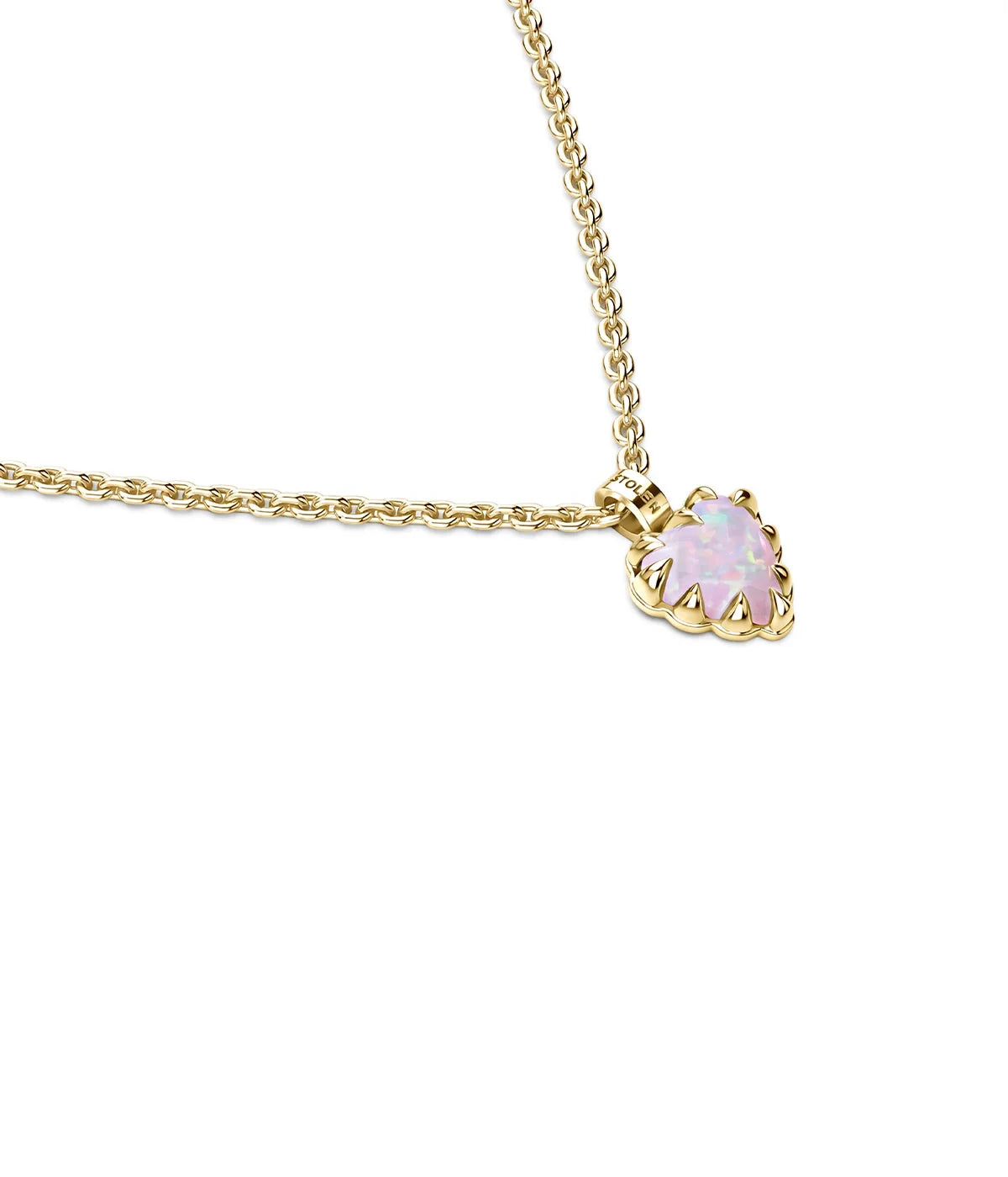 MINI LOVE CLAW NECKLACE PINK BELLO OPAL