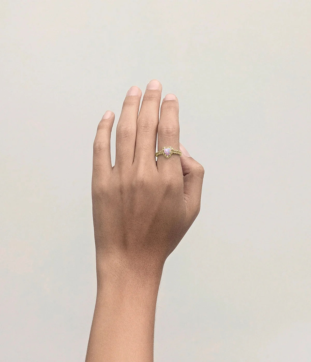 MINI LOVE CLAW RING PINK BELLO OPAL
