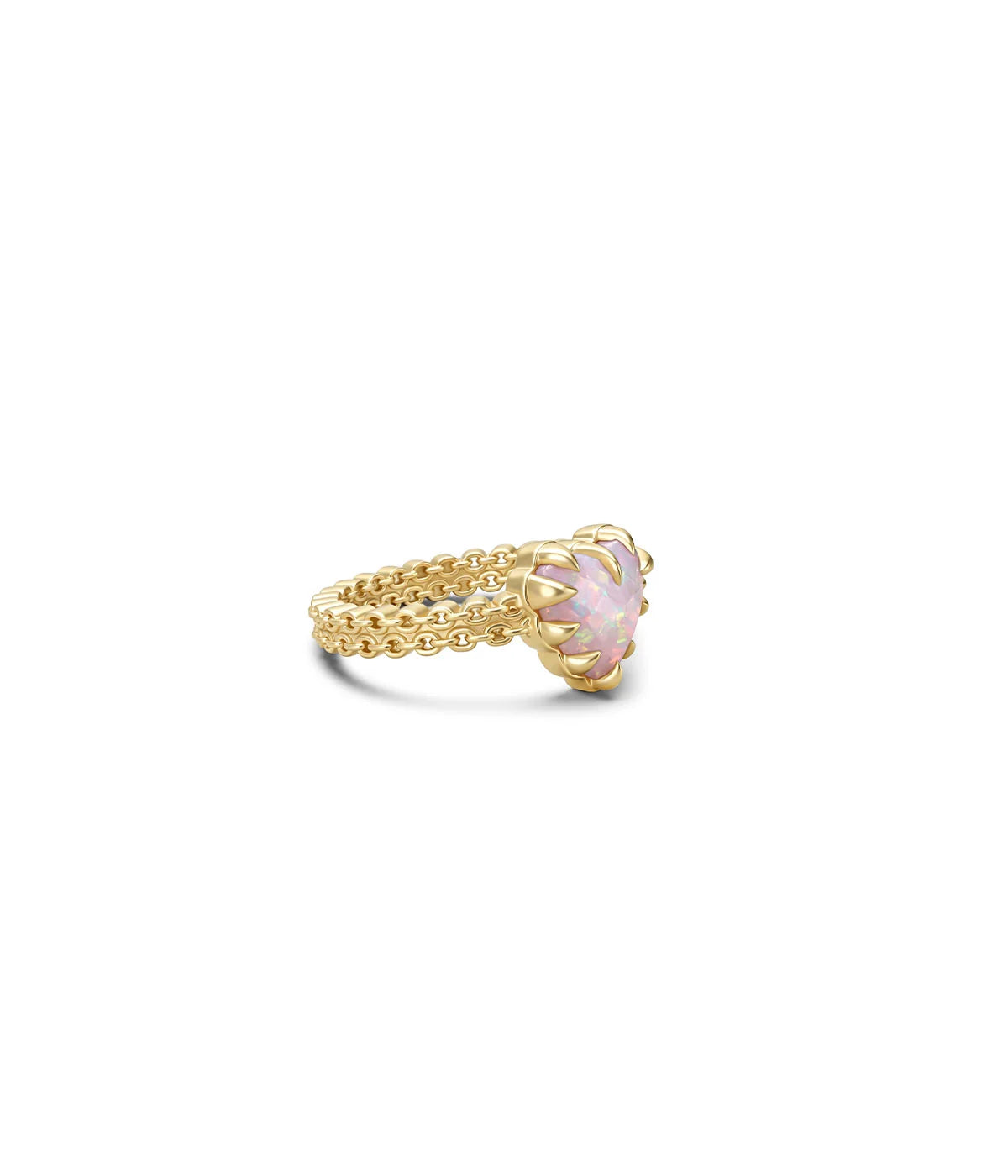 MINI LOVE CLAW RING PINK BELLO OPAL