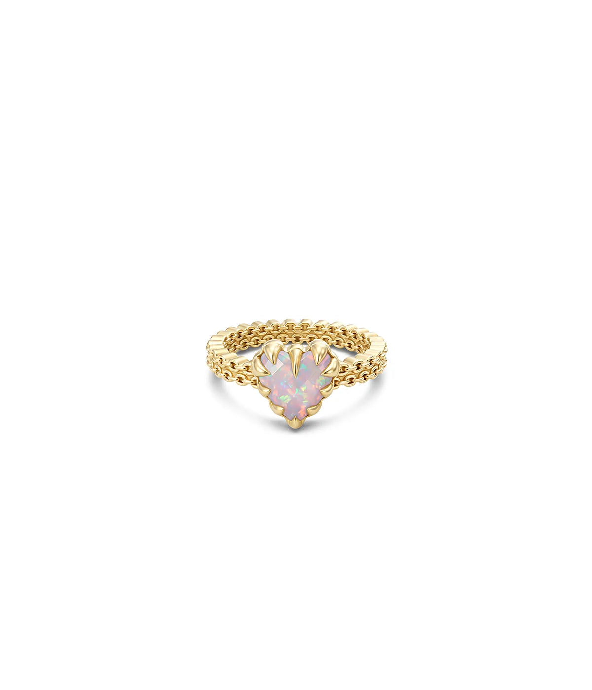 MINI LOVE CLAW RING PINK BELLO OPAL
