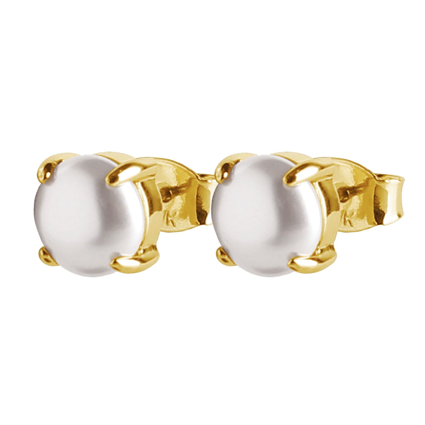 MITZI SHINY GOLD PEARL EARRINGS