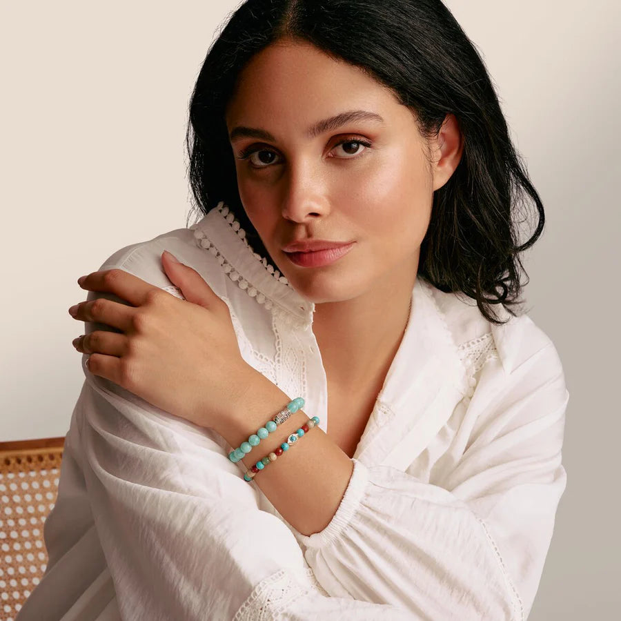 ELYNDRA MULTICOLOURED EYE BEAD BRACELET