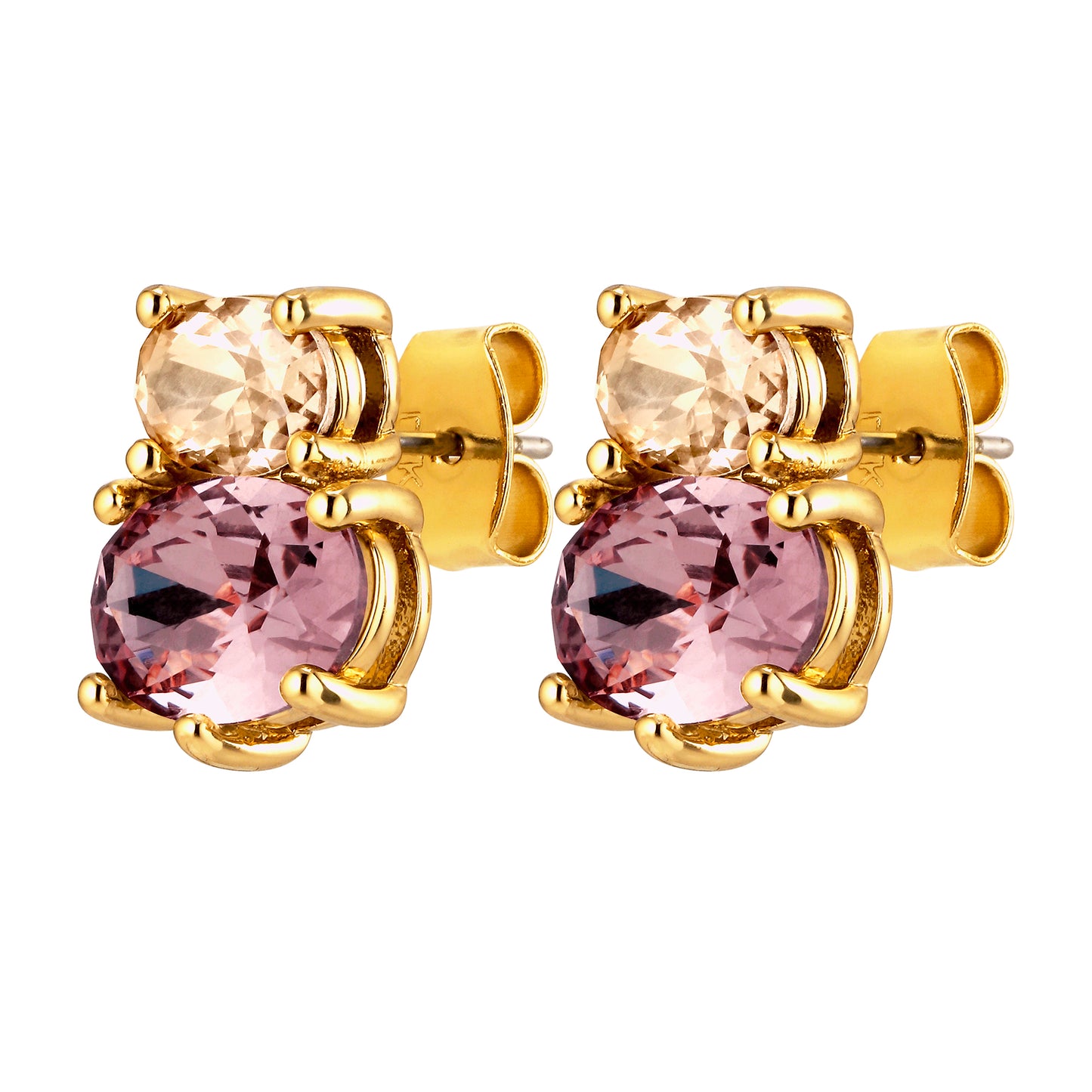 NERIDA SHINY GOLD ROSE SAND EARRINGS