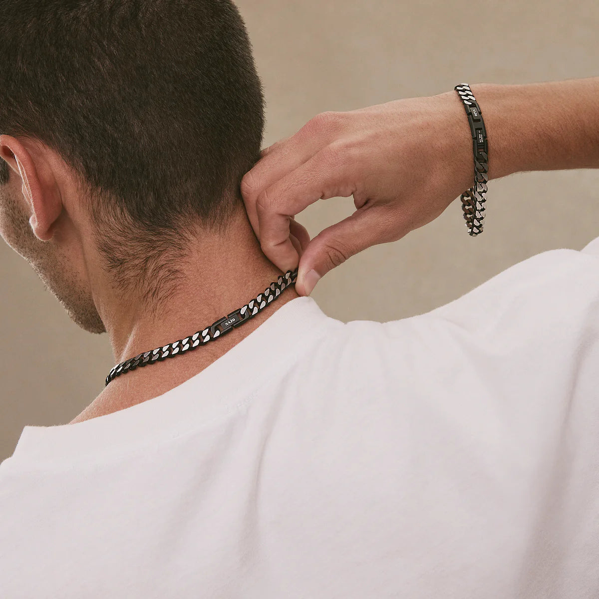 NERO MEN'S CURB CHAIN BRACELET