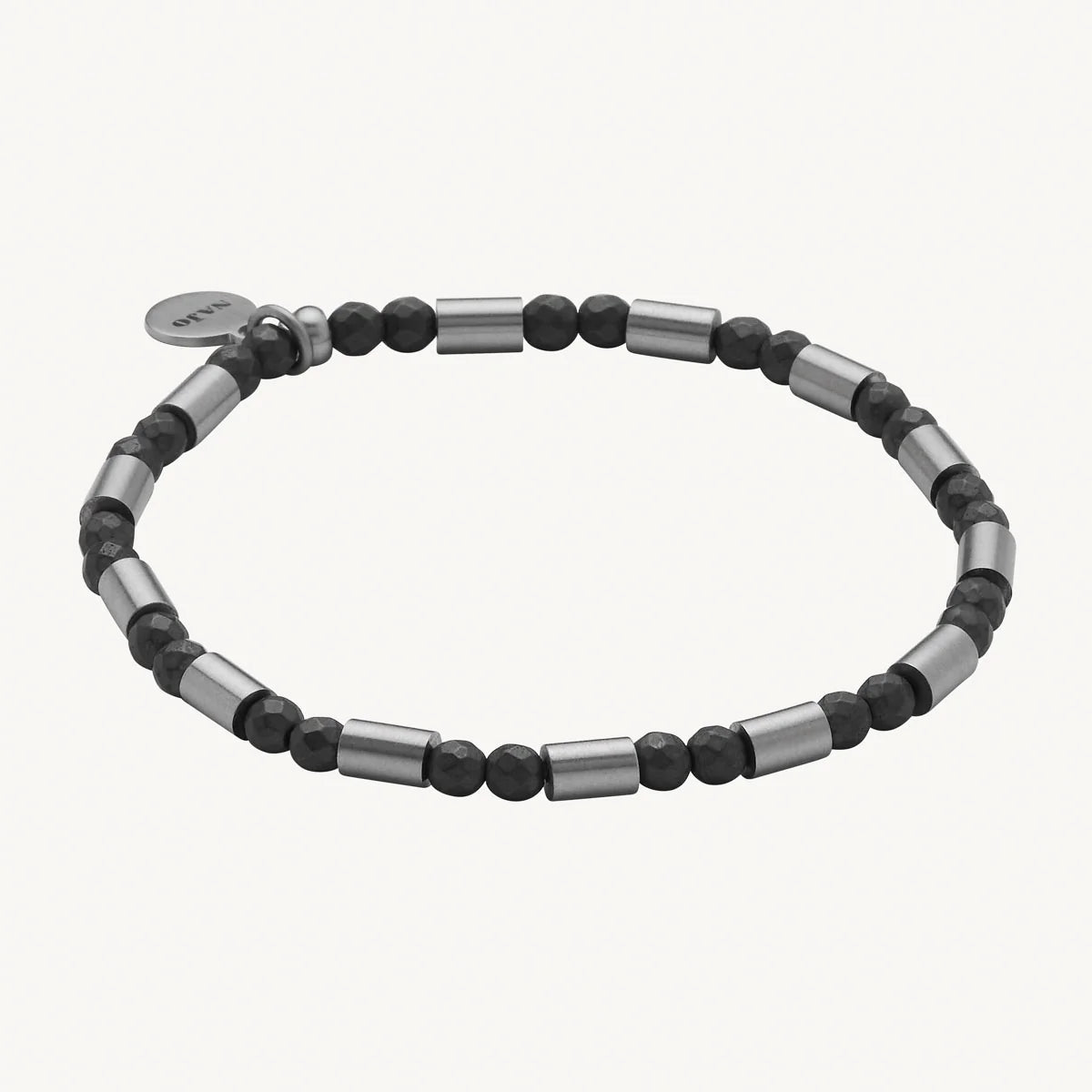 NOVA MEN'S HAEMATITE & STEEL BRACELET