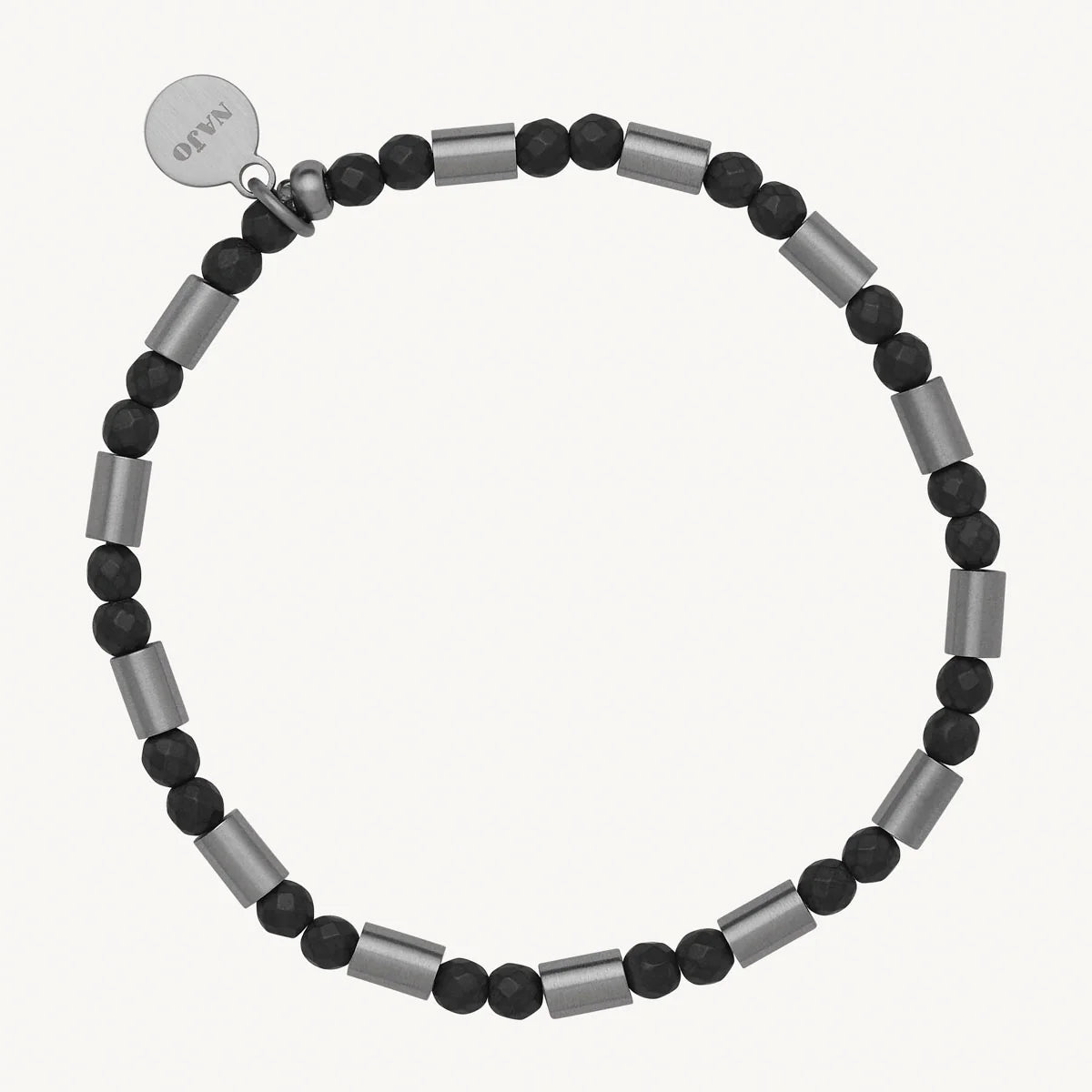 NOVA MEN'S HAEMATITE & STEEL BRACELET