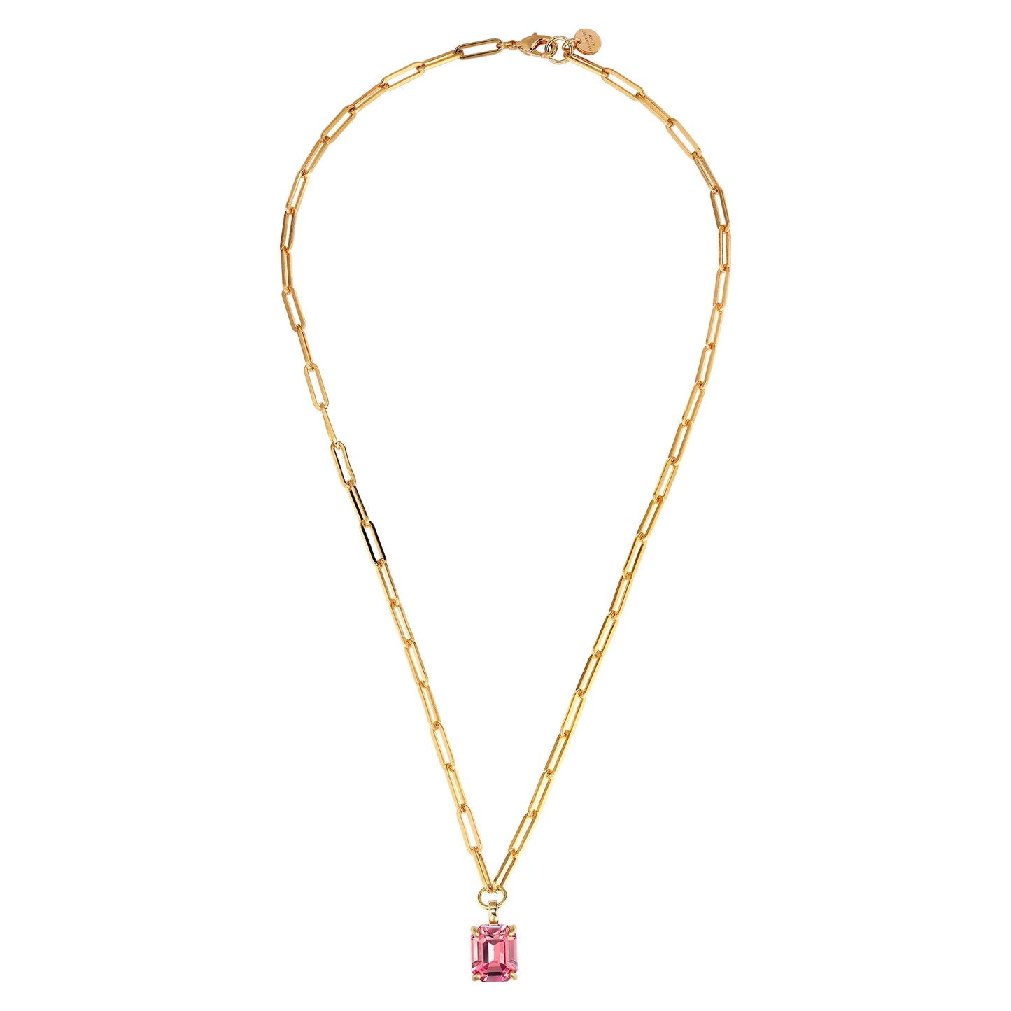 OCTA SHINEY GOLD LIGHT ROSE NECKLACE