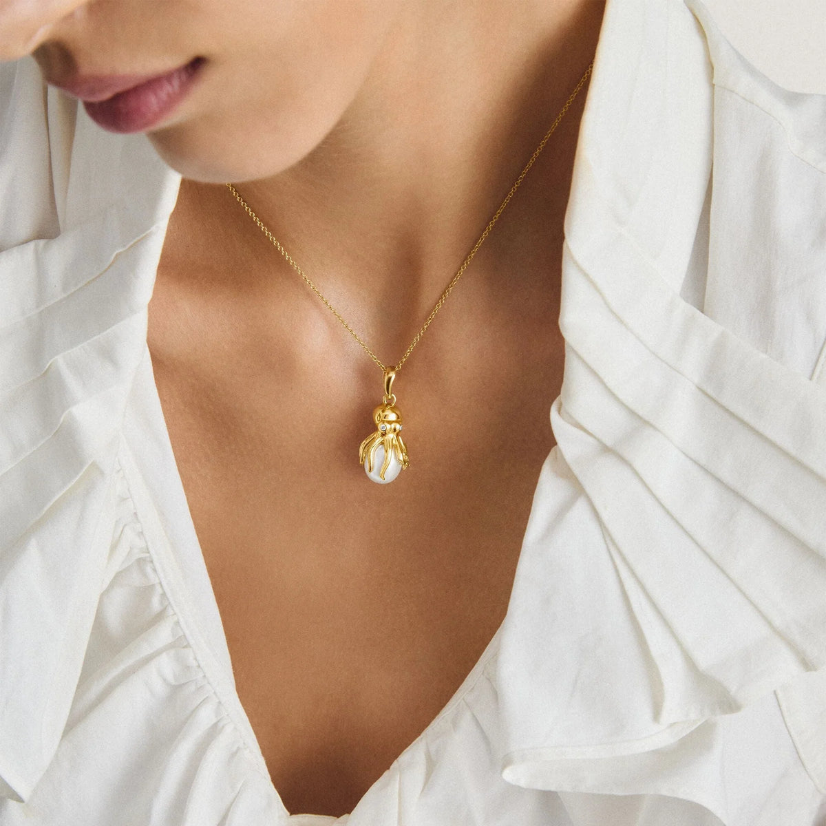 FLUID ALLOY OCTOPUS PEARL PENDANT