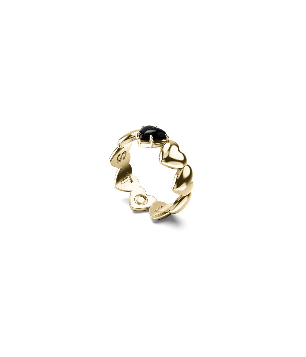 BAND OF HEARTS RING ONYX