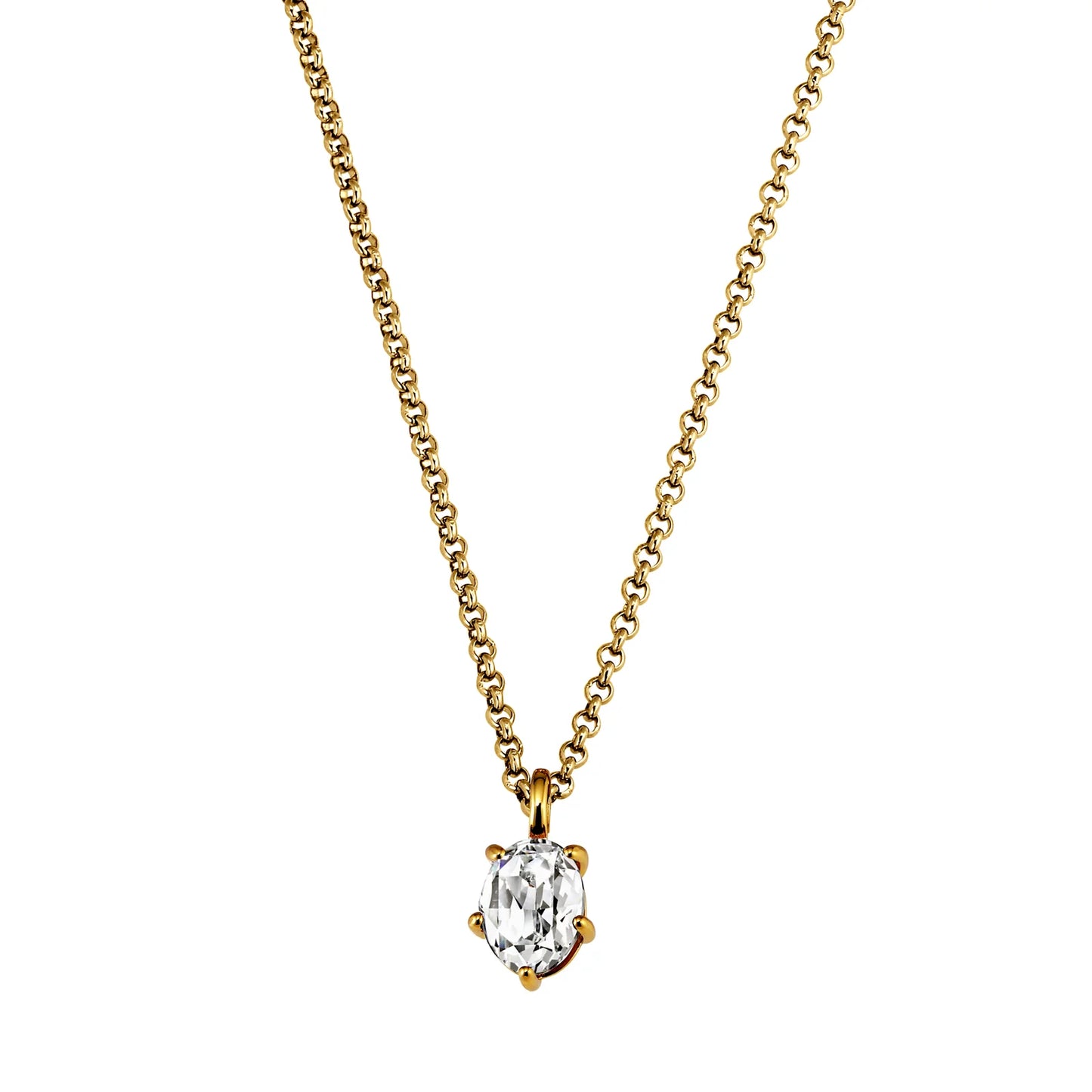 ORB SHINY GOLD CRYSTAL NECKLACE