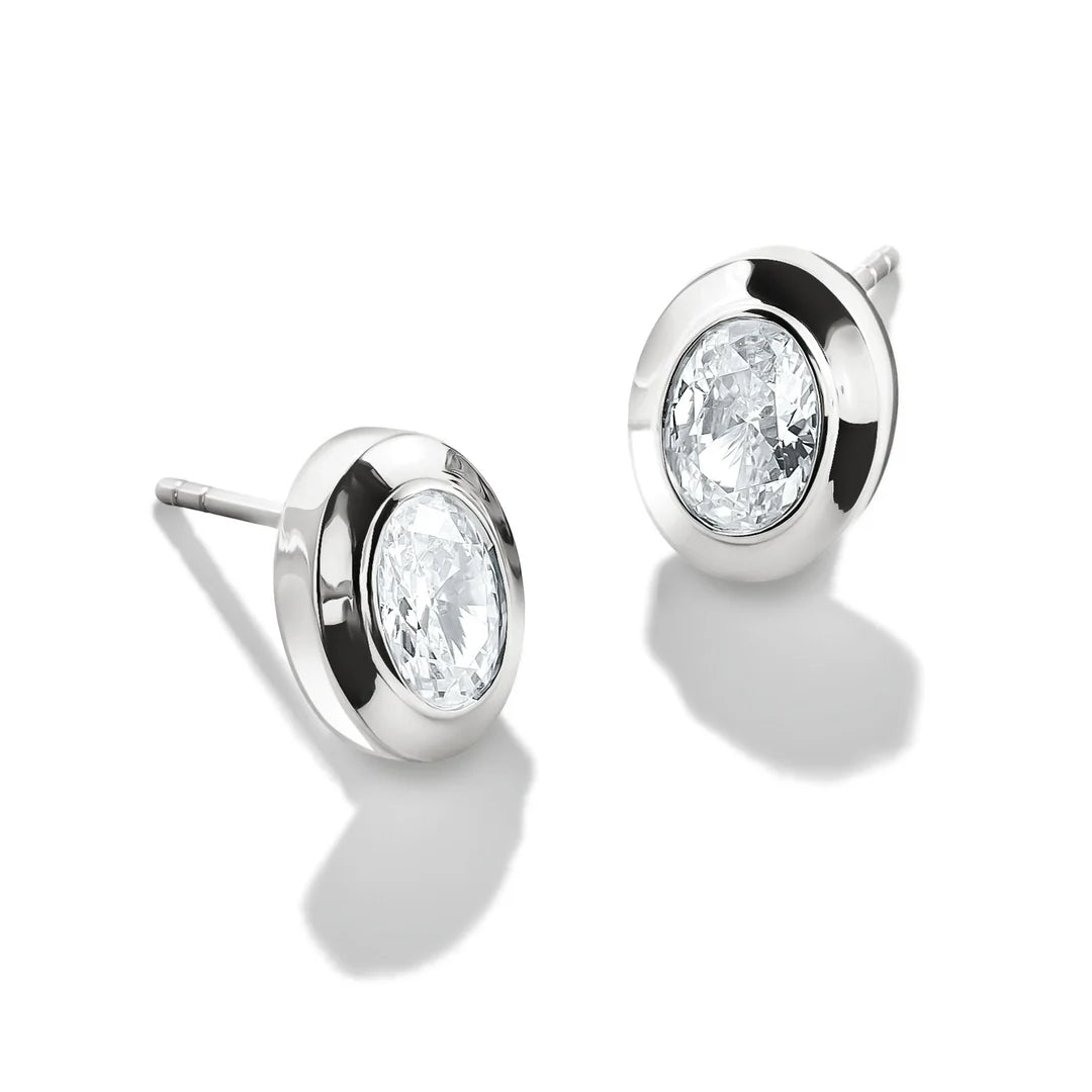 BOLD OVAL STUD EARRINGS