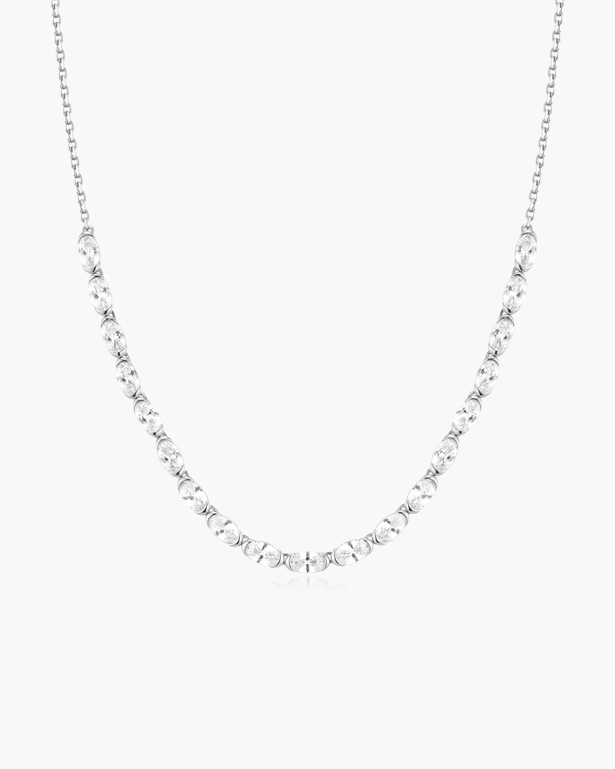 WANDERER OVAL HALF-TENNIS NECKLACE