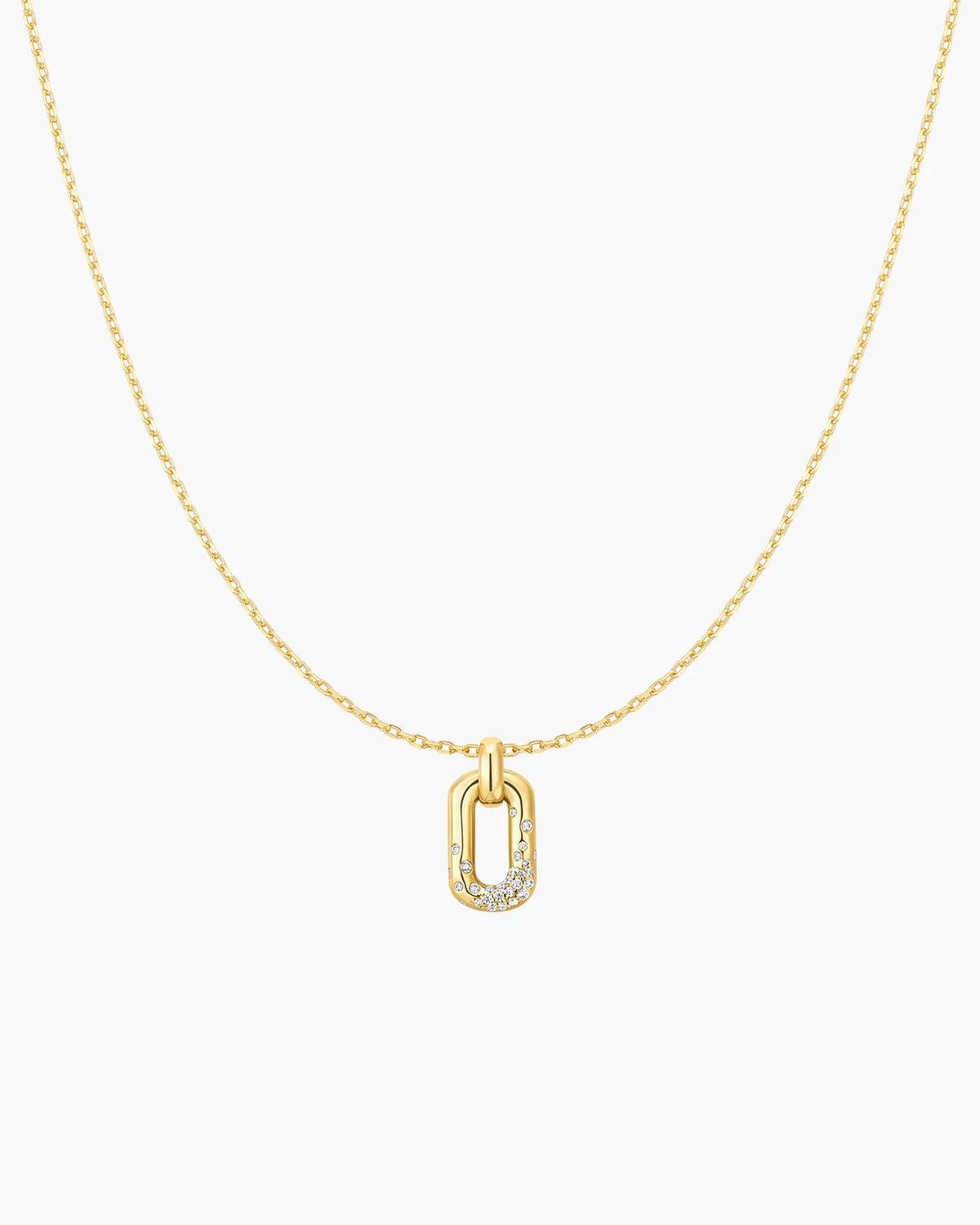 WANDERER OVAL HOOP PENDANT NECKLACE