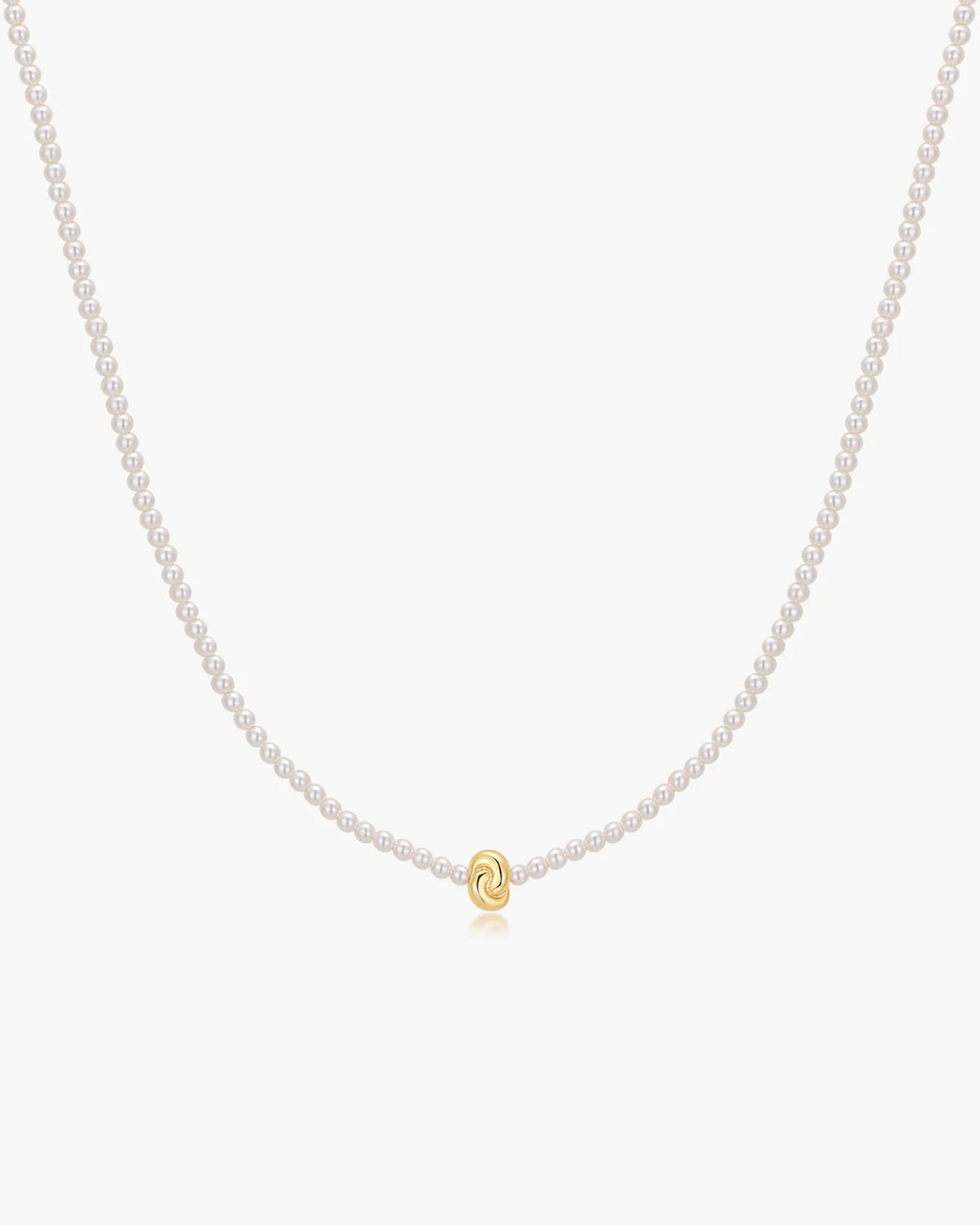 SWAN TWIST & GLASS PEARL BEADED NECKLACE