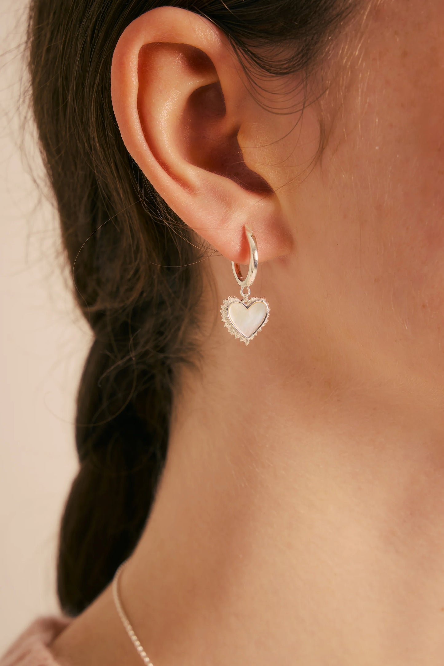 FLAMING MOTHER OF PEARL HOOPS