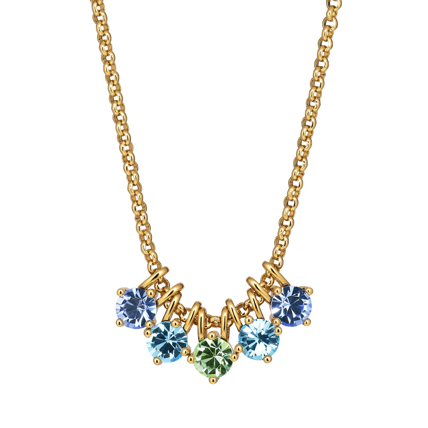 PHILA SHINY GOLDEN AQUA EARRINGS