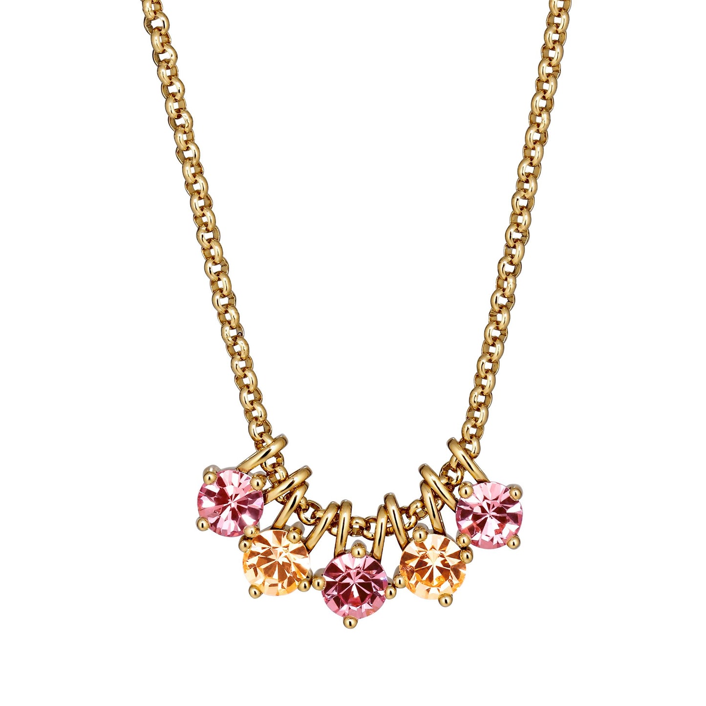 PHILA SHINY GOLD LIGHT ROSE EARRINGS
