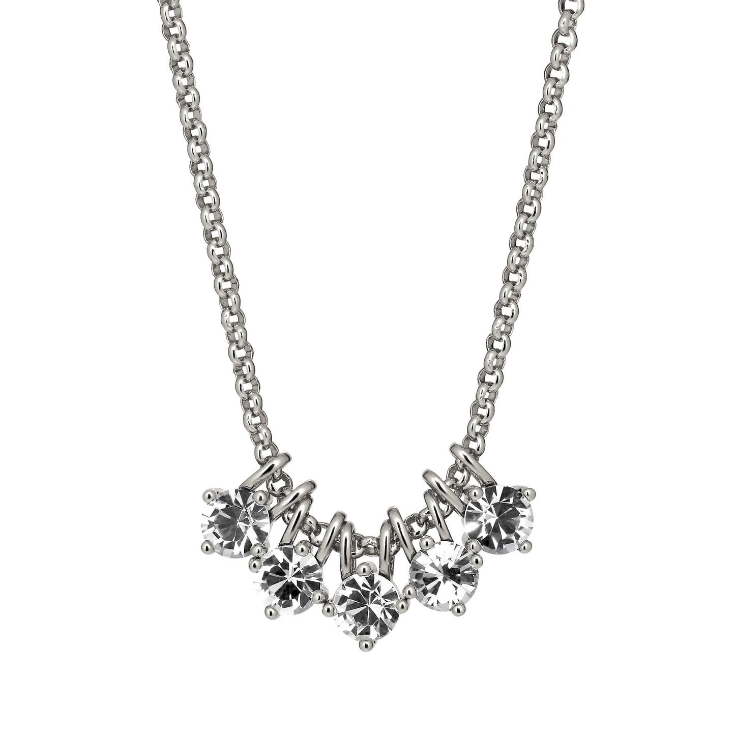PHILA SHINY SILVER CRYSTAL EARRINGS