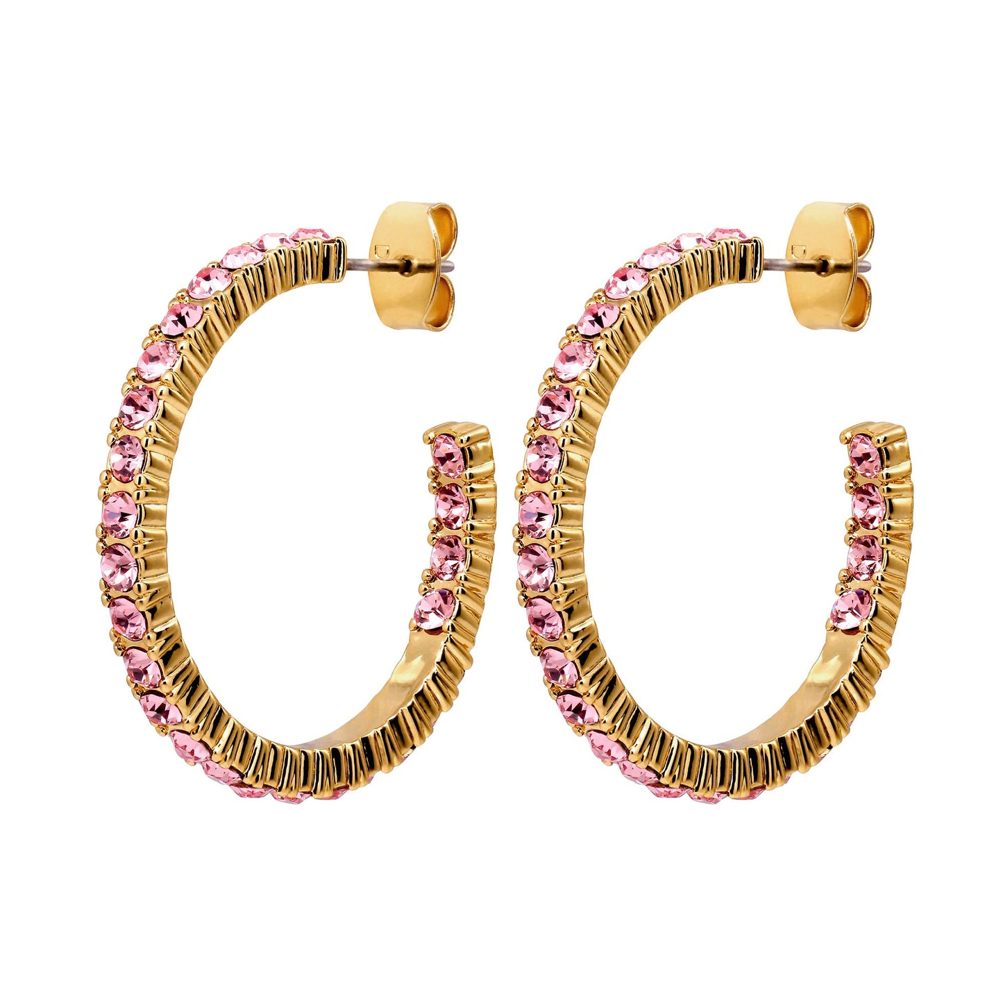 PINA SHINY GOLD LIGHT ROSE EARRINGS