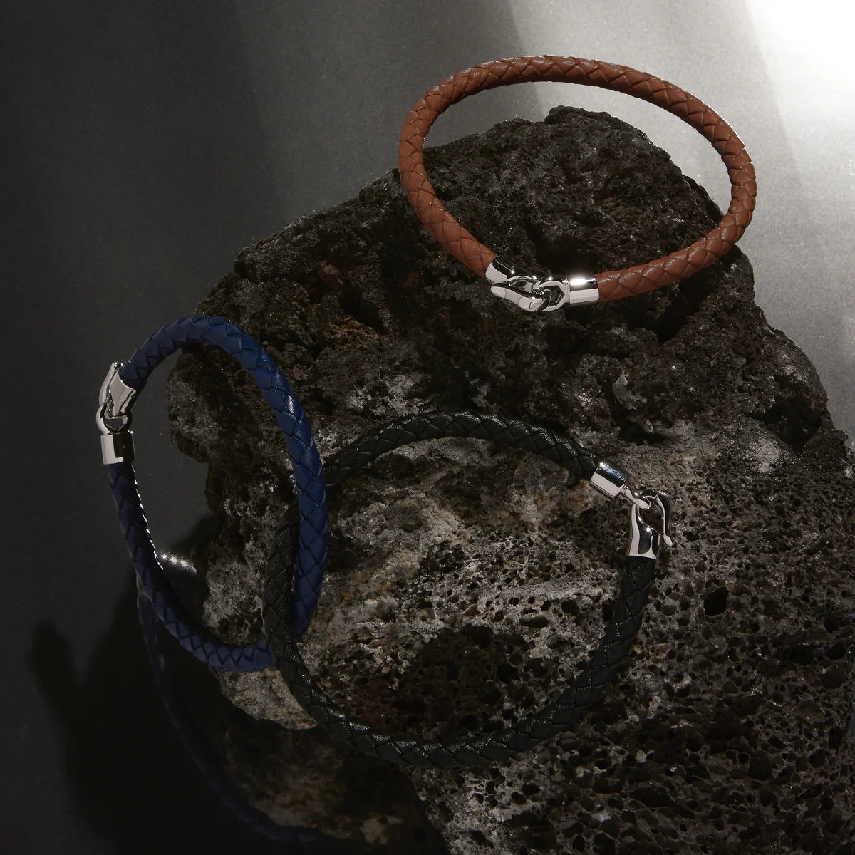 MARINER MEN'S PLAITED LEATHER BRACELET