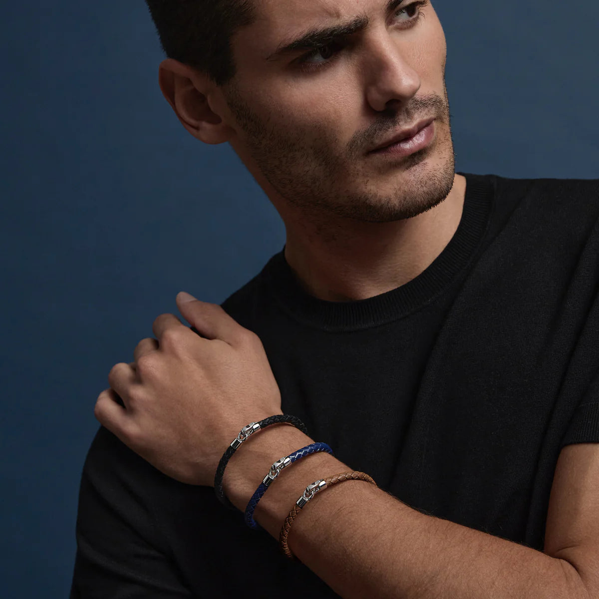 MARINER MEN'S PLAITED LEATHER BRACELET