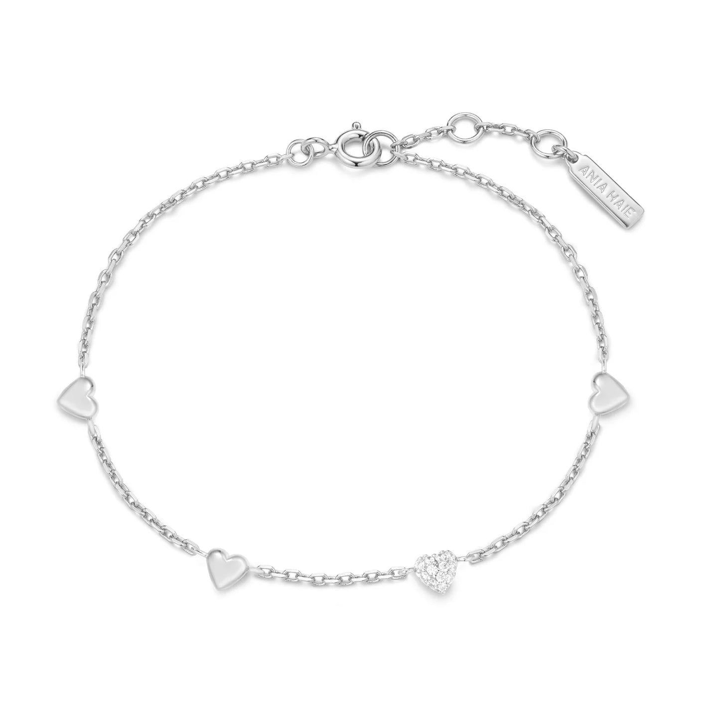 STAR PUFFED HEART STATION BRACELET