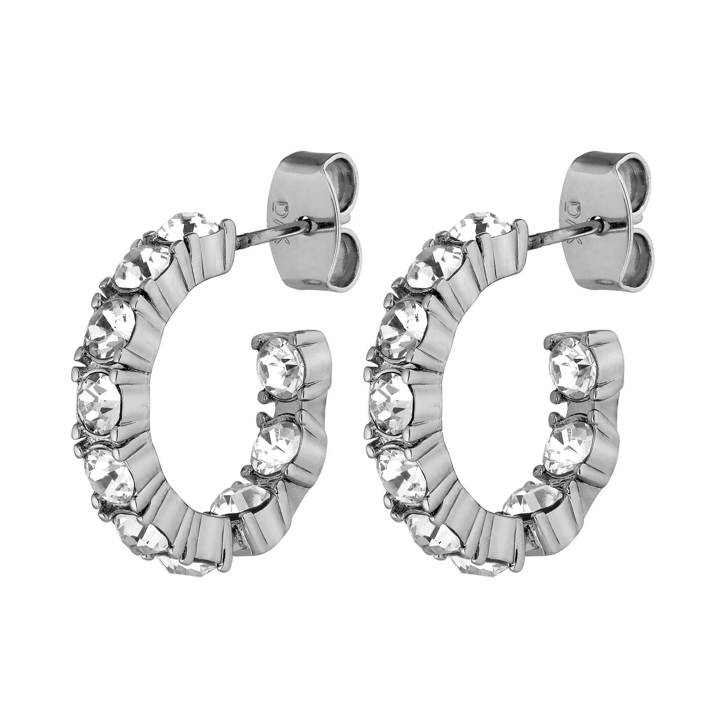 RAQUEL SHINEY SILVER CRYSTAL EARRINGS
