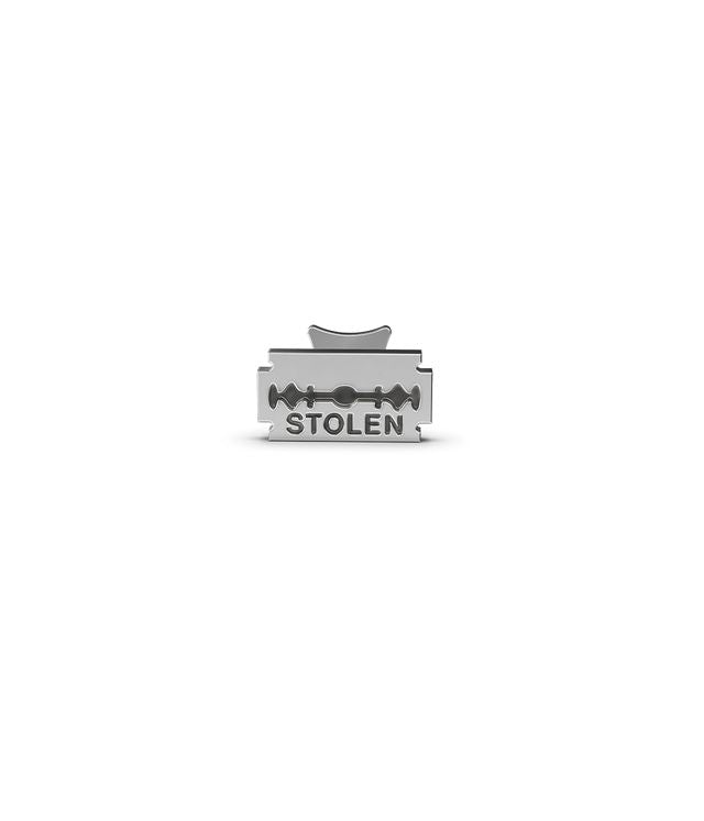 SINGLE STOLEN RAZOR FLATBACK EARRING