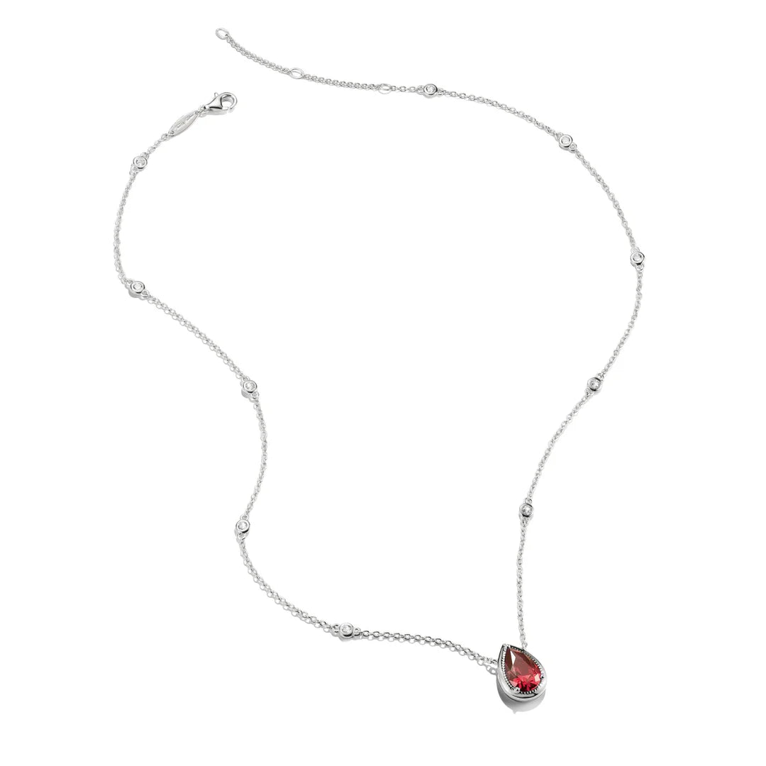 ELYNDRA RED TEARDROP NECKLACE