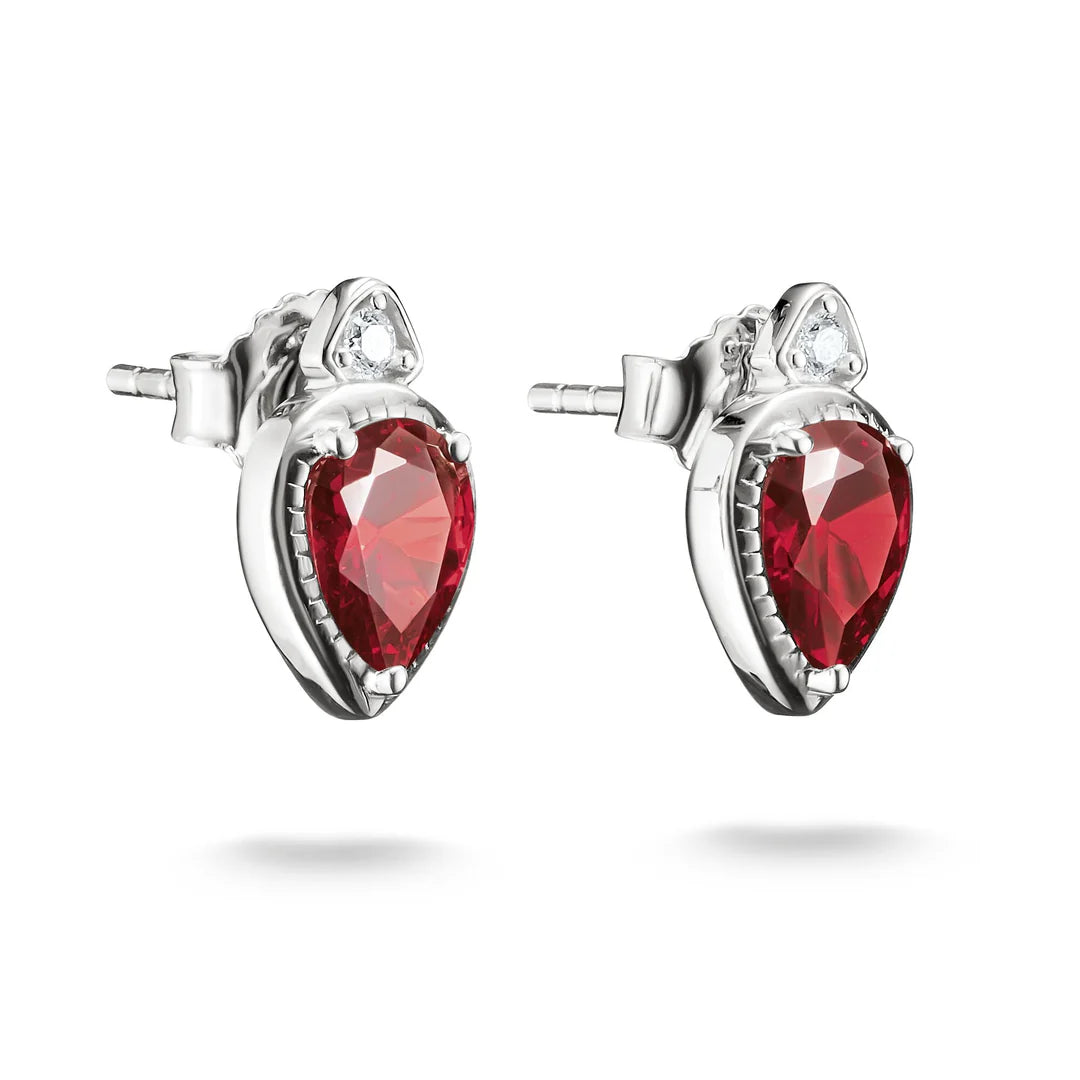 ELYNDRA RED TEARDROP EARRINGS