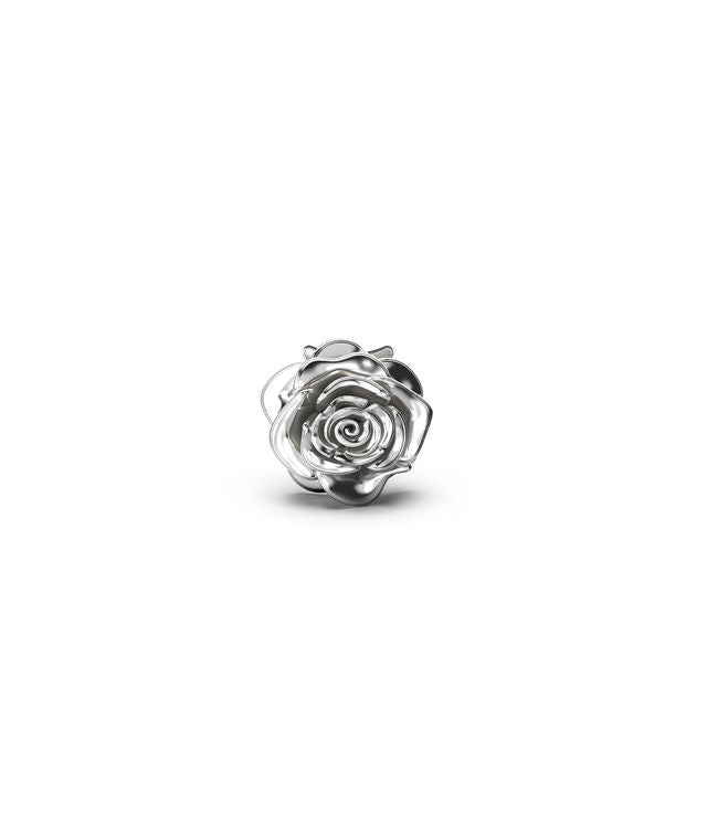 SINGLE ROSE BUD FLATBACK EARRING