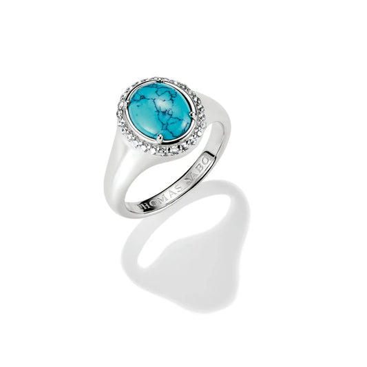 ELYNDRA ROUND TURQUOISE RING