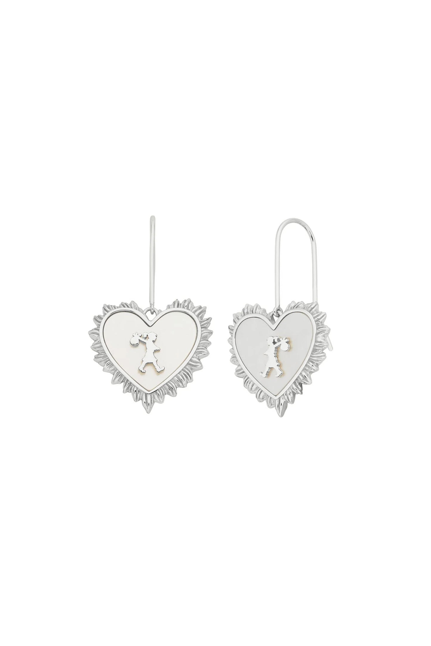 RUNAWAY FLAMING MOTHER OF PEARL EARRINGS