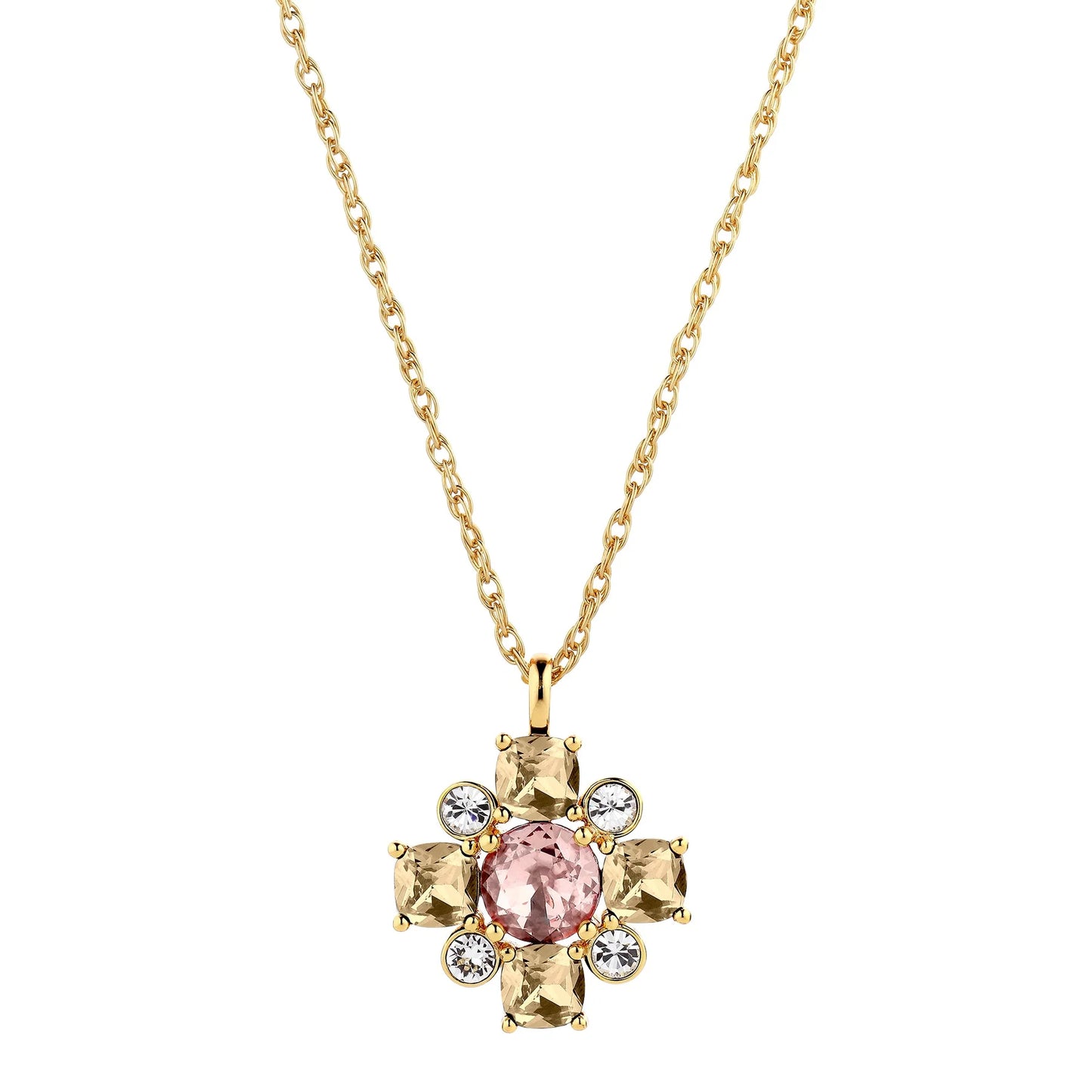 SASSI SHINY GOLD GOLDEN/ROSE NECKLACE