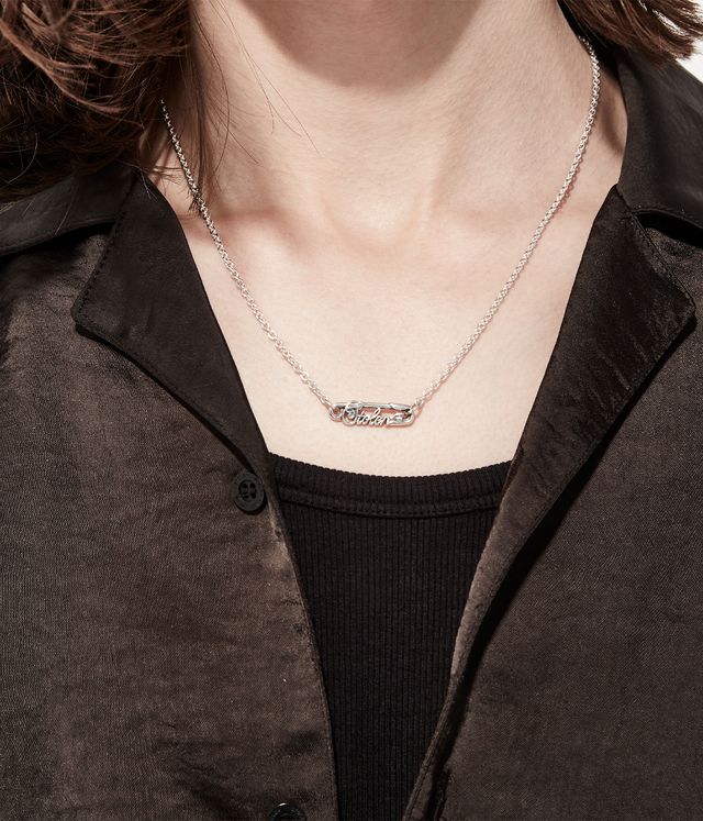 SCRIPTED PIN NECKLACE