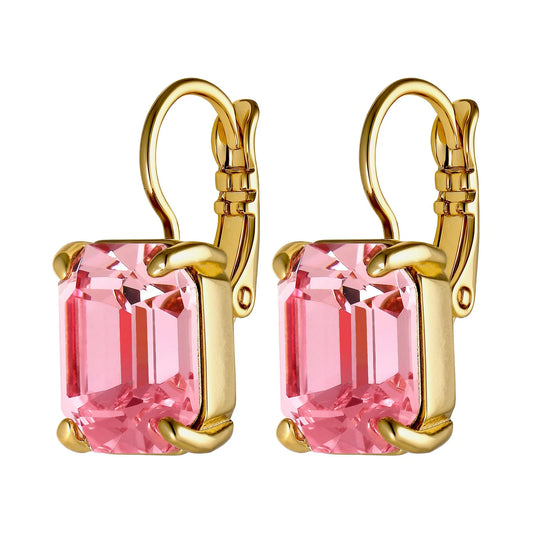 SEGIN SHINEY GOLD LIGHT ROSE EARRINGS