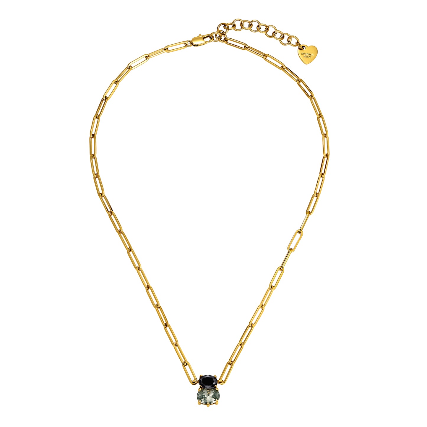 SERAFINE SHINY GOLD BLACK GREY NECKLACE