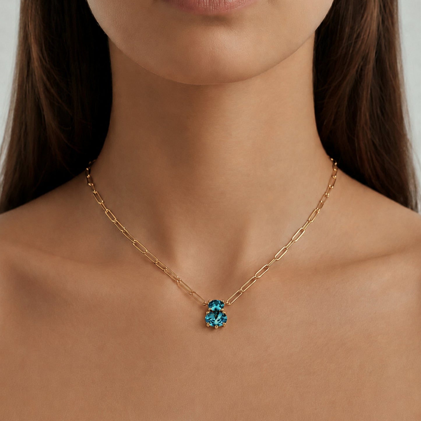 SERAFINE SHINY GOLD PETROL NECKLACE