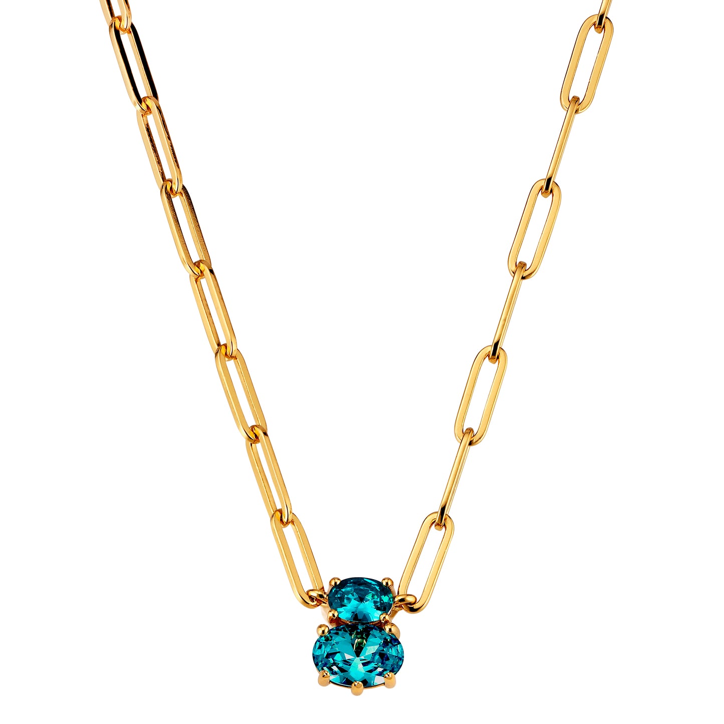 SERAFINE SHINY GOLD PETROL NECKLACE