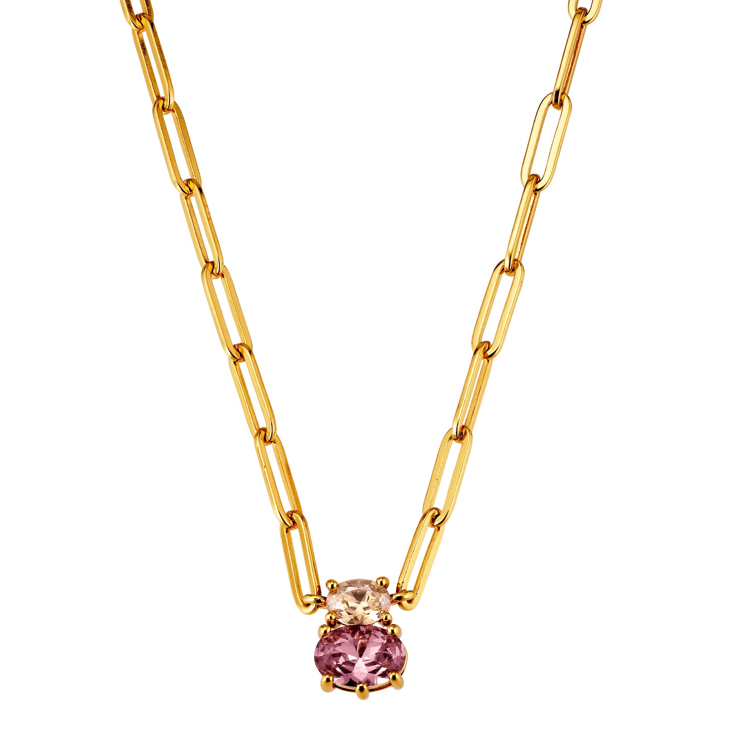 SERAFINE SHINY GOLD ROSE SAND NECKLACE