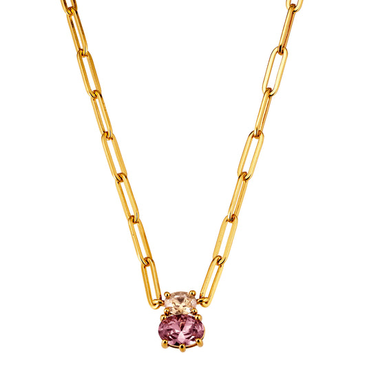 SERAFINE SHINY GOLD ROSE SAND NECKLACE