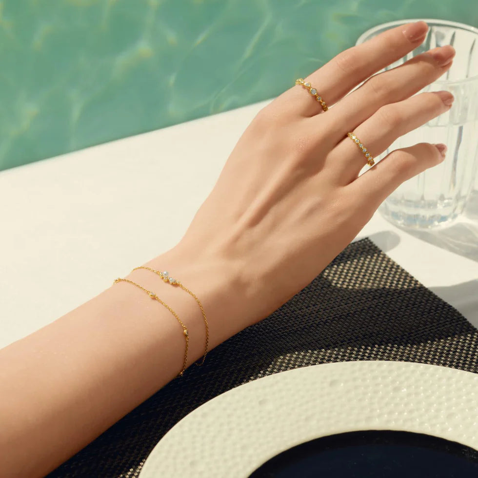 STAR SHELL PEARL CLUSTER BRACELET