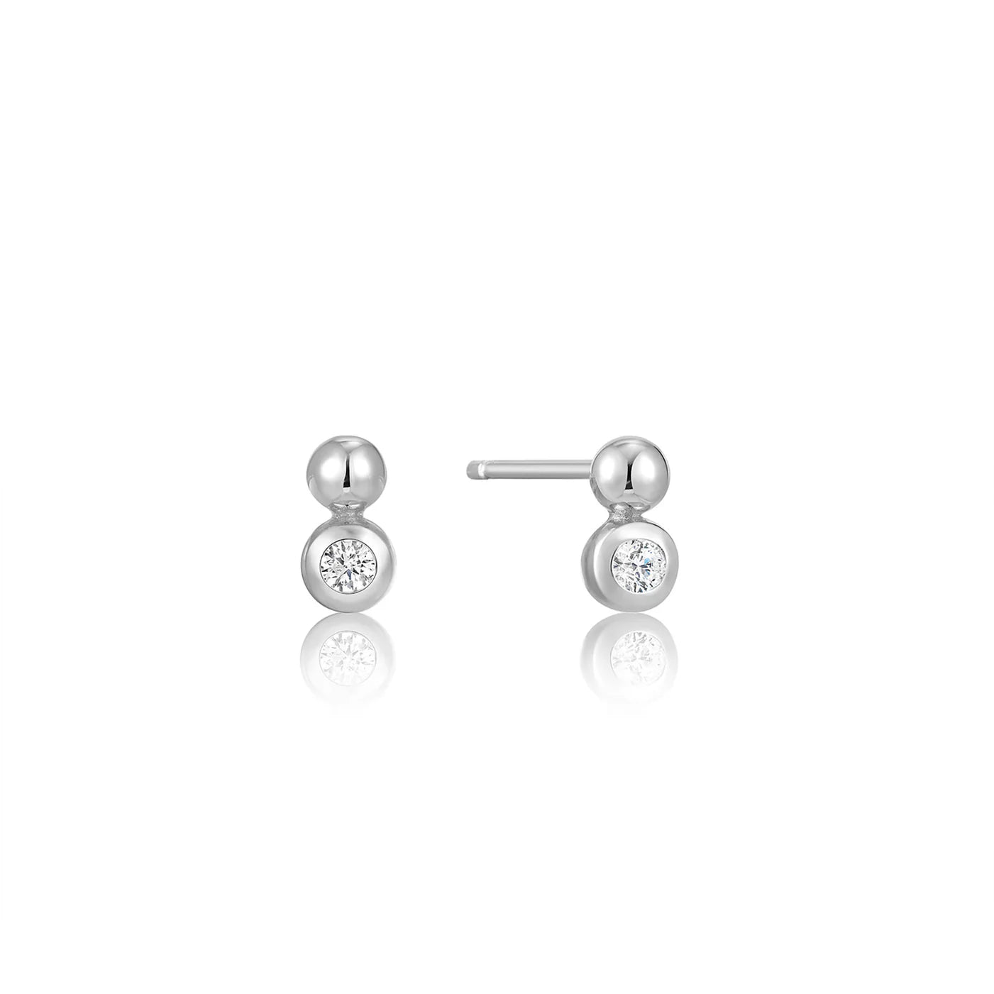 SPACED ORB AMAZONITE STUD EARRINGS