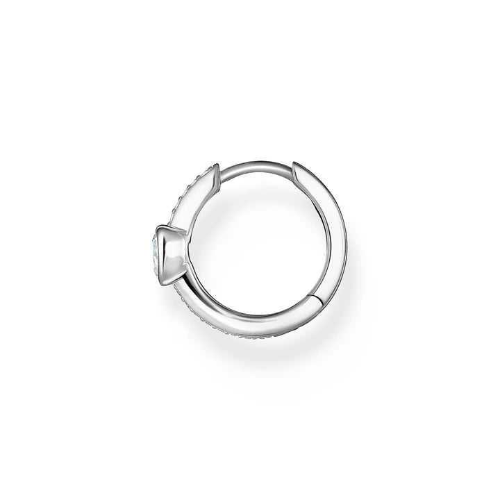 HEART SINGLE HOOP EARRING