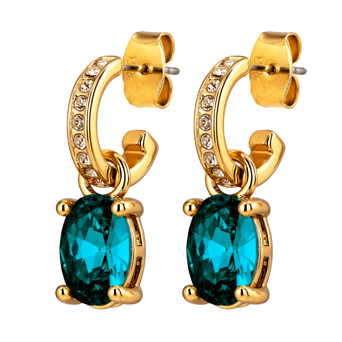 SOLENE SHINY GOLD PETROL EARRINGS