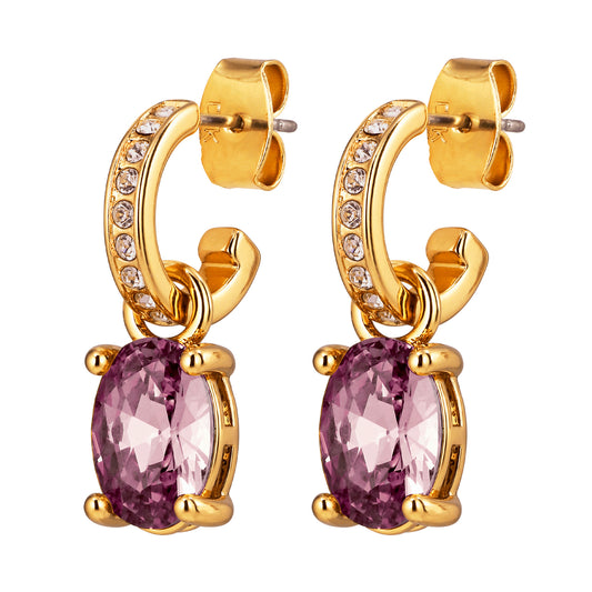 SOLENE SHINY GOLD VINTAGE ROSE GOLDEN EARRINGS