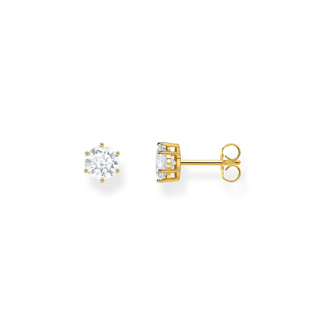 SPARKLING SOLITAIRE EAR STUDS