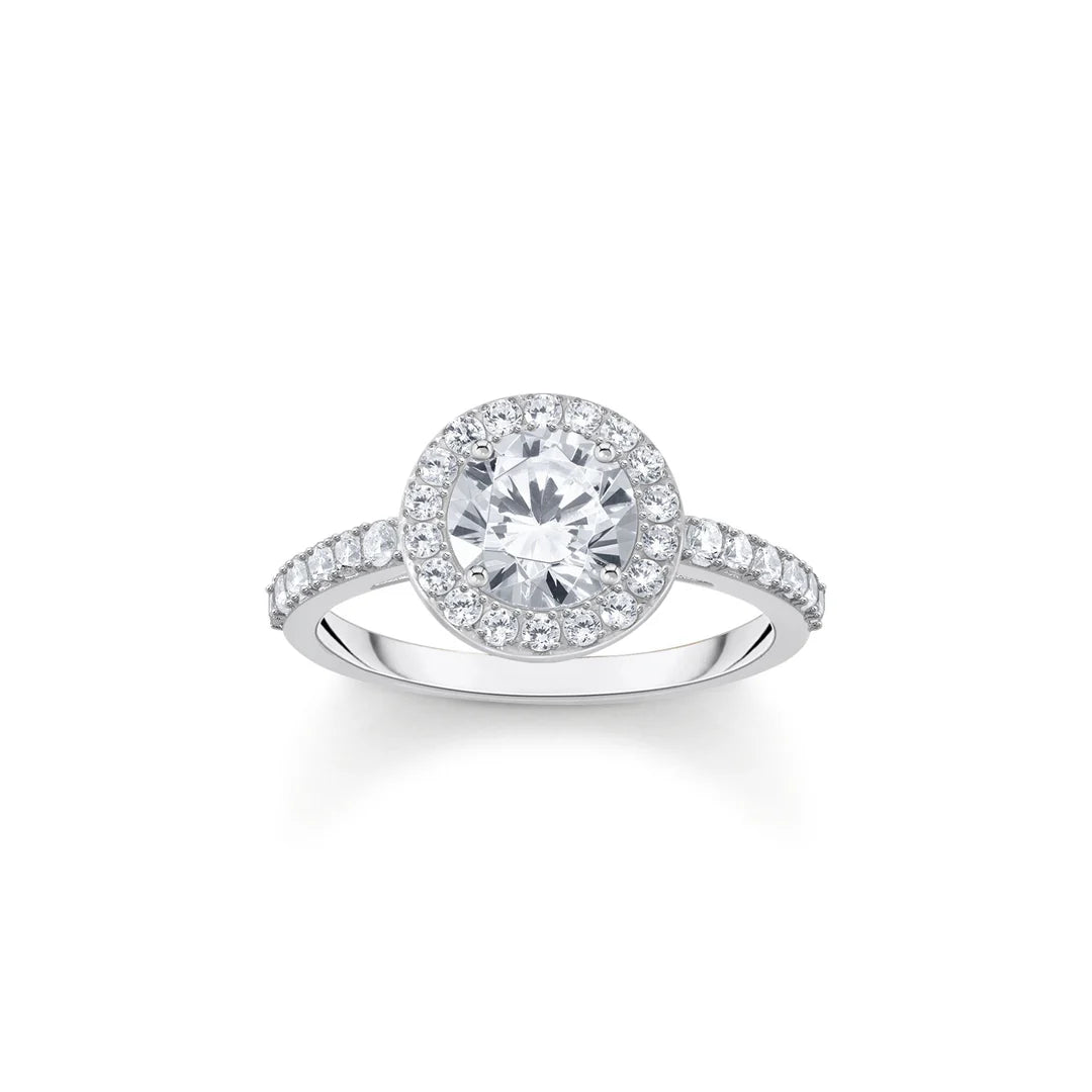 SPARKLING HALO CZ RING
