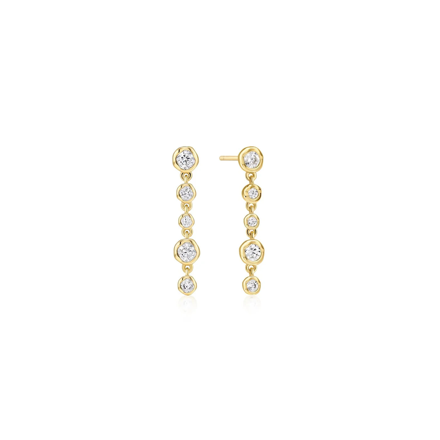 STAR MOLTEN CASCADE DROP STUD EARRINGS