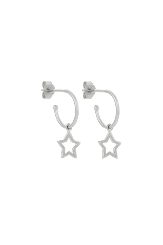 STAR HOOP EARRINGS